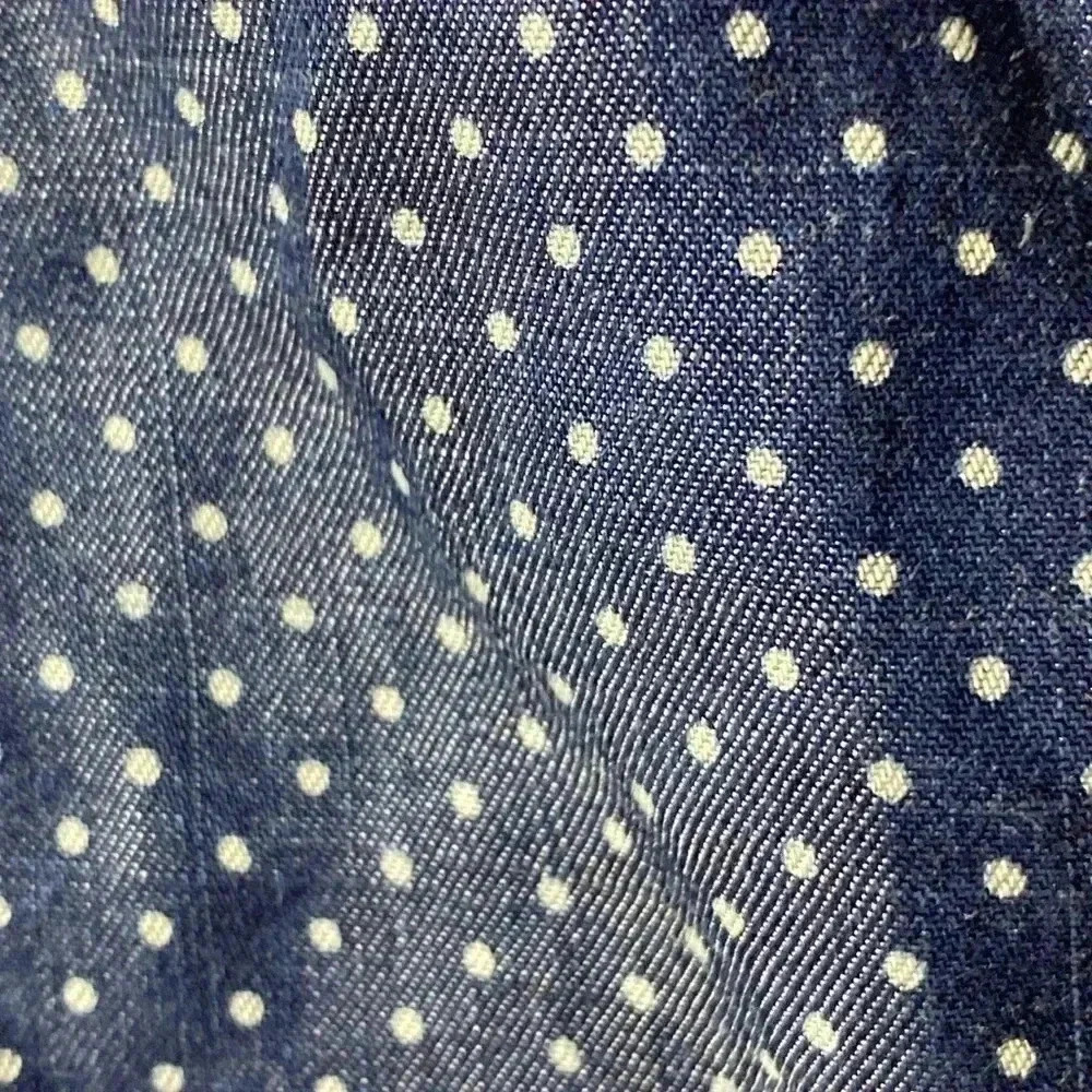NWT CHICOS WO SIZE 16 BERMUDA‎ SHORTS CHAMBRAY BLUE WITH DOT PRINT POCKETS  NEW - Picture 4 of 12